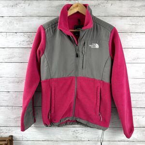 The North Face Womens Denali Jacket Size Small Full Zip‎ Polartec Pink Gray